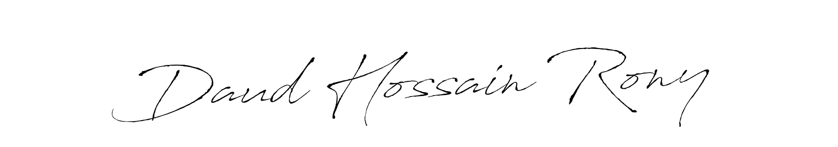 Daud Hossain Rony stylish signature style. Best Handwritten Sign (Antro_Vectra) for my name. Handwritten Signature Collection Ideas for my name Daud Hossain Rony. Daud Hossain Rony signature style 6 images and pictures png