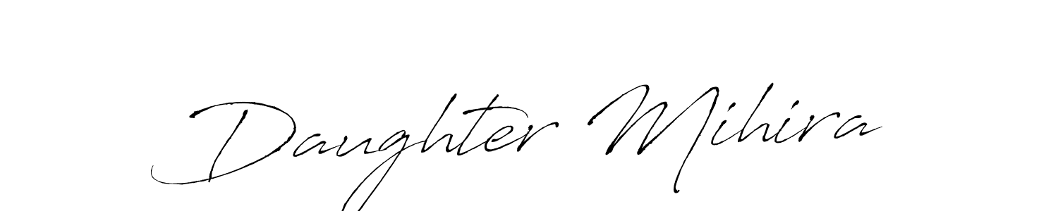 Similarly Antro_Vectra is the best handwritten signature design. Signature creator online .You can use it as an online autograph creator for name Daughter Mihira. Daughter Mihira signature style 6 images and pictures png