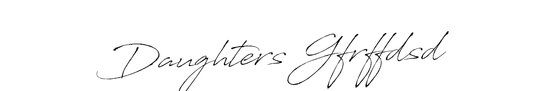 The best way (Antro_Vectra) to make a short signature is to pick only two or three words in your name. The name Daughters Gfrffdsd include a total of six letters. For converting this name. Daughters Gfrffdsd signature style 6 images and pictures png