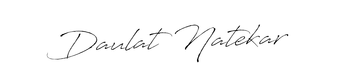 You should practise on your own different ways (Antro_Vectra) to write your name (Daulat Natekar) in signature. don't let someone else do it for you. Daulat Natekar signature style 6 images and pictures png