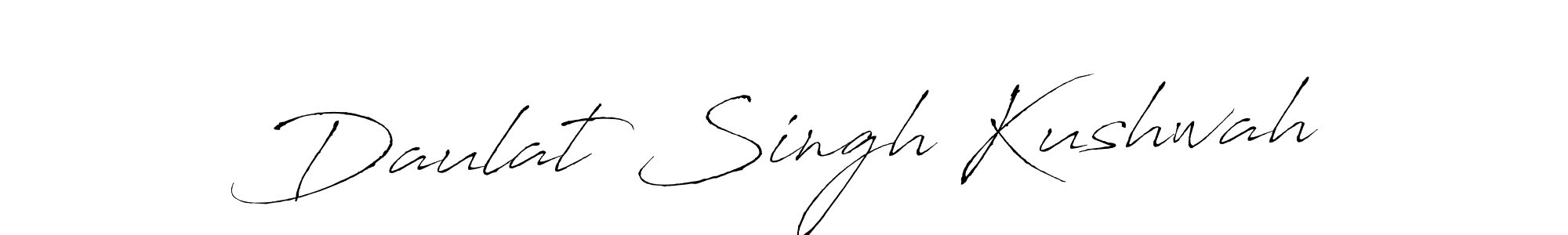 Make a short Daulat Singh Kushwah signature style. Manage your documents anywhere anytime using Antro_Vectra. Create and add eSignatures, submit forms, share and send files easily. Daulat Singh Kushwah signature style 6 images and pictures png