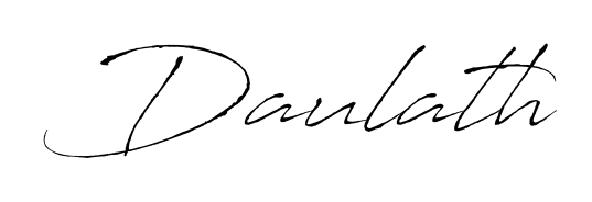 Elevate your brand with a stunning Daulath eSignature. The Antro_Vectra style provides a balanced, flowing aesthetic for everyday signing. Daulath signature style 6 images and pictures png