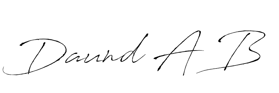 Daund A B stylish signature style. Best Handwritten Sign (Antro_Vectra) for my name. Handwritten Signature Collection Ideas for my name Daund A B. Daund A B signature style 6 images and pictures png