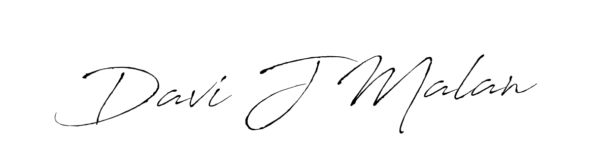 Create a beautiful signature design for name Davi J Malan. With this signature (Antro_Vectra) fonts, you can make a handwritten signature for free. Davi J Malan signature style 6 images and pictures png