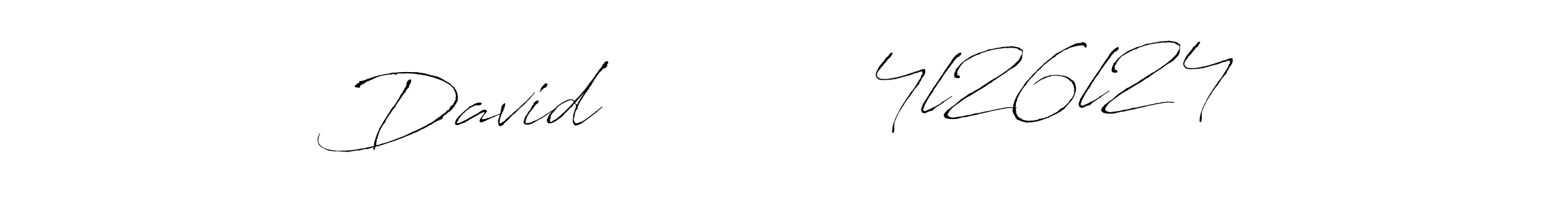 The best way (Antro_Vectra) to make a short signature is to pick only two or three words in your name. The name David           4l26l24 include a total of six letters. For converting this name. David           4l26l24 signature style 6 images and pictures png