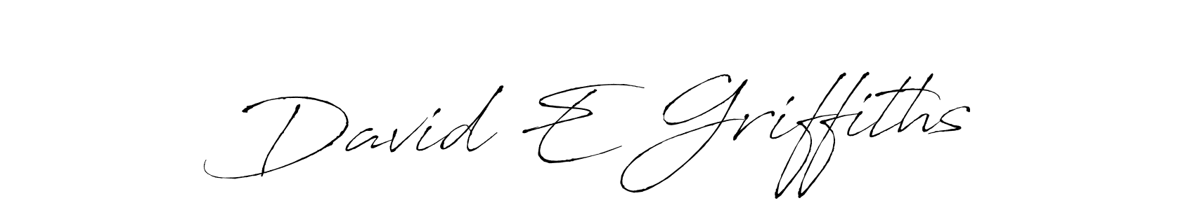 The best way (Antro_Vectra) to make a short signature is to pick only two or three words in your name. The name David E Griffiths include a total of six letters. For converting this name. David E Griffiths signature style 6 images and pictures png