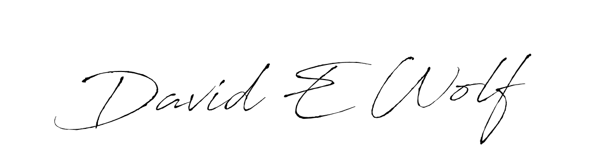 Create a beautiful signature design for name David E Wolf. With this signature (Antro_Vectra) fonts, you can make a handwritten signature for free. David E Wolf signature style 6 images and pictures png