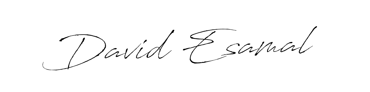 The best way (Antro_Vectra) to make a short signature is to pick only two or three words in your name. The name David Esamal include a total of six letters. For converting this name. David Esamal signature style 6 images and pictures png