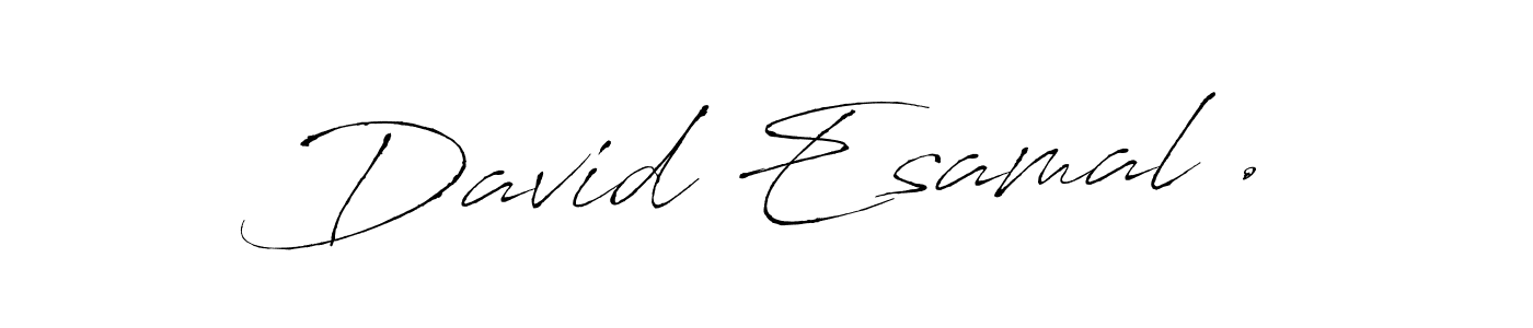 Create a beautiful signature design for name David Esamal .. With this signature (Antro_Vectra) fonts, you can make a handwritten signature for free. David Esamal . signature style 6 images and pictures png