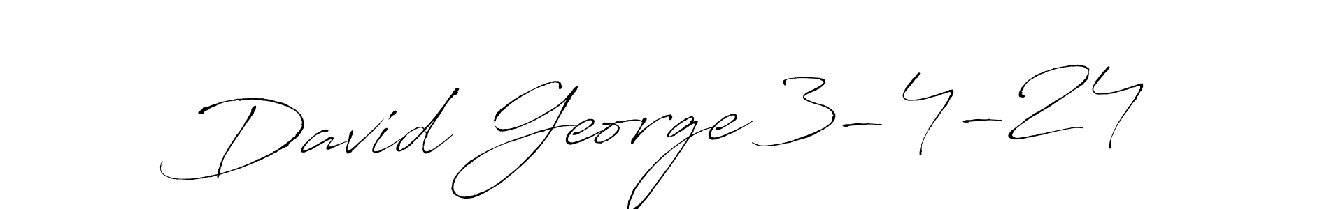 The best way (Antro_Vectra) to make a short signature is to pick only two or three words in your name. The name David George 3-4-24 include a total of six letters. For converting this name. David George 3-4-24 signature style 6 images and pictures png