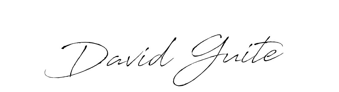 Design your own signature with our free online signature maker. With this signature software, you can create a handwritten (Antro_Vectra) signature for name David Guite. David Guite signature style 6 images and pictures png