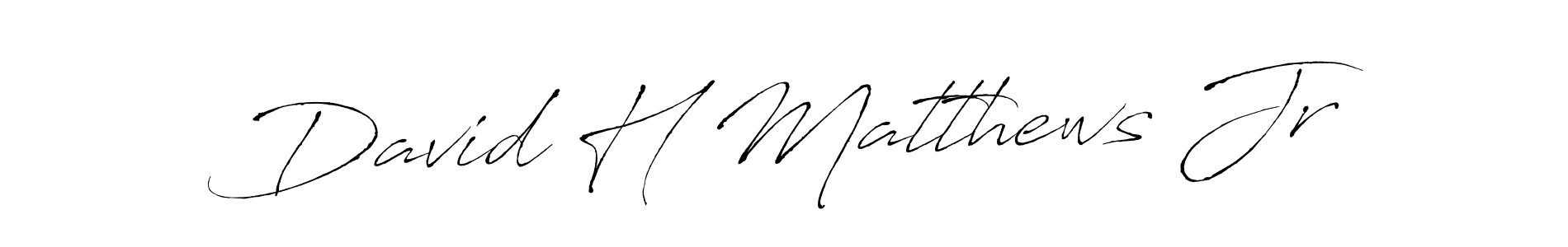 How to make David H Matthews Jr name signature. Use Antro_Vectra style for creating short signs online. This is the latest handwritten sign. David H Matthews Jr signature style 6 images and pictures png