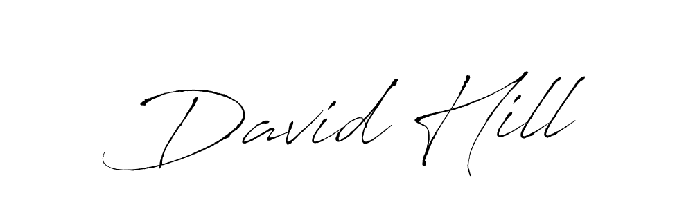 Use a signature maker to create a handwritten signature online. With this signature software, you can design (Antro_Vectra) your own signature for name David Hill. David Hill signature style 6 images and pictures png