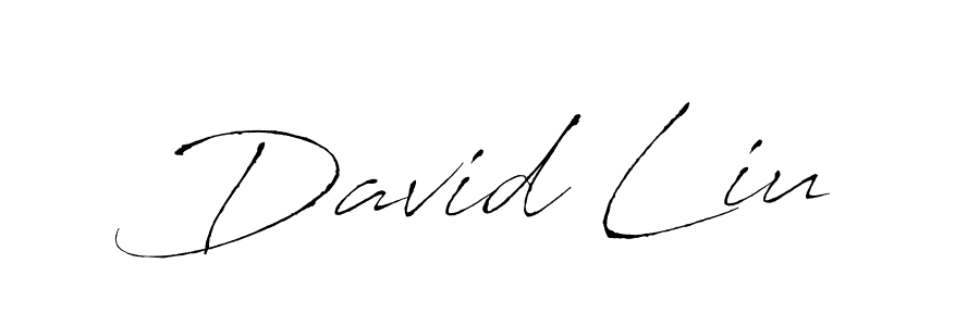 Design your own signature with our free online signature maker. With this signature software, you can create a handwritten (Antro_Vectra) signature for name David Liu. David Liu signature style 6 images and pictures png