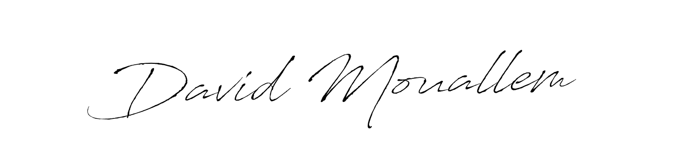 How to make David Mouallem name signature. Use Antro_Vectra style for creating short signs online. This is the latest handwritten sign. David Mouallem signature style 6 images and pictures png