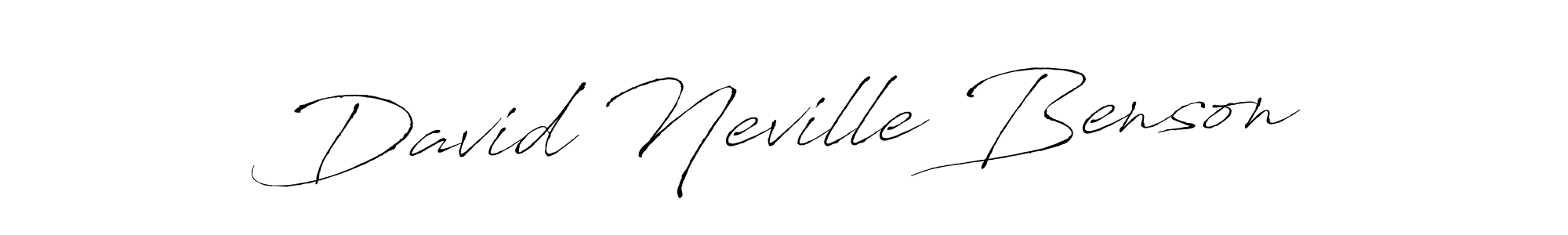 Make a beautiful signature design for name David Neville Benson. With this signature (Antro_Vectra) style, you can create a handwritten signature for free. David Neville Benson signature style 6 images and pictures png