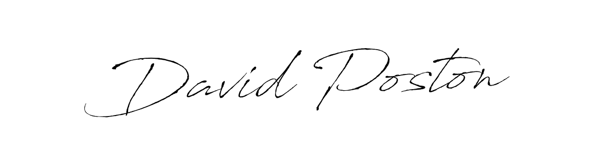 David Poston stylish signature style. Best Handwritten Sign (Antro_Vectra) for my name. Handwritten Signature Collection Ideas for my name David Poston. David Poston signature style 6 images and pictures png