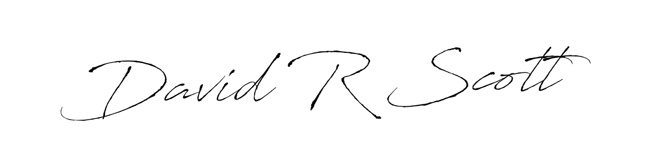 How to make David R Scott name signature. Use Antro_Vectra style for creating short signs online. This is the latest handwritten sign. David R Scott signature style 6 images and pictures png