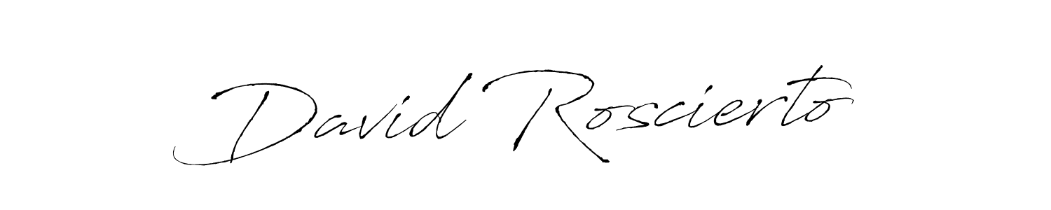 Make a beautiful signature design for name David Roscierto. With this signature (Antro_Vectra) style, you can create a handwritten signature for free. David Roscierto signature style 6 images and pictures png