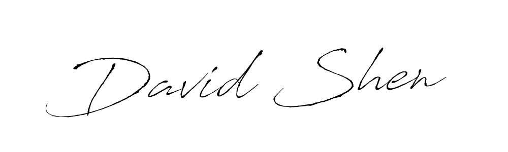 You should practise on your own different ways (Antro_Vectra) to write your name (David Shen) in signature. don't let someone else do it for you. David Shen signature style 6 images and pictures png