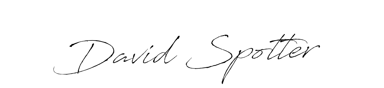 Design your own signature with our free online signature maker. With this signature software, you can create a handwritten (Antro_Vectra) signature for name David Spotter. David Spotter signature style 6 images and pictures png