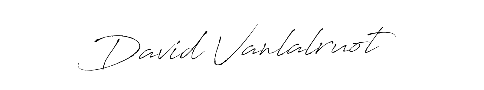 You should practise on your own different ways (Antro_Vectra) to write your name (David Vanlalruot) in signature. don't let someone else do it for you. David Vanlalruot signature style 6 images and pictures png