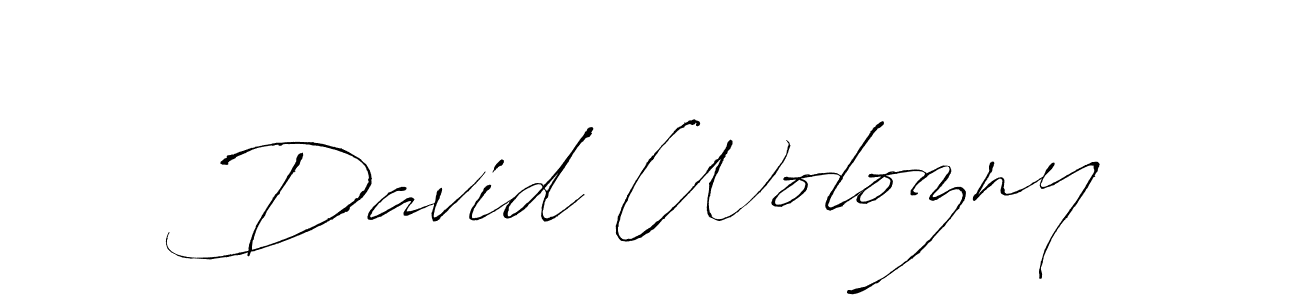 Design your own signature with our free online signature maker. With this signature software, you can create a handwritten (Antro_Vectra) signature for name David Wolozny. David Wolozny signature style 6 images and pictures png