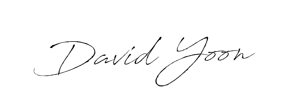 Design your own signature with our free online signature maker. With this signature software, you can create a handwritten (Antro_Vectra) signature for name David Yoon. David Yoon signature style 6 images and pictures png