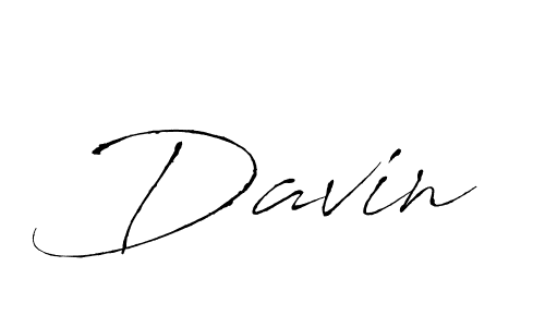 Design your own signature with our free online signature maker. With this signature software, you can create a handwritten (Antro_Vectra) signature for name Davin. Davin signature style 6 images and pictures png