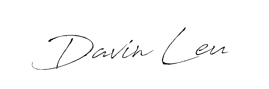 Design your own signature with our free online signature maker. With this signature software, you can create a handwritten (Antro_Vectra) signature for name Davin Leu. Davin Leu signature style 6 images and pictures png