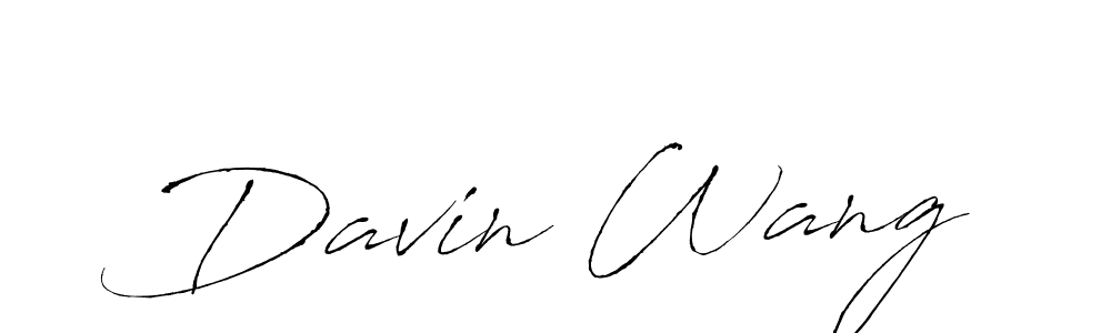 The best way (Antro_Vectra) to make a short signature is to pick only two or three words in your name. The name Davin Wang include a total of six letters. For converting this name. Davin Wang signature style 6 images and pictures png