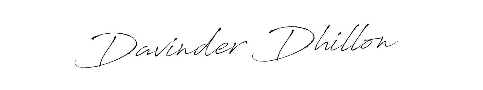 Create a beautiful signature design for name Davinder Dhillon. With this signature (Antro_Vectra) fonts, you can make a handwritten signature for free. Davinder Dhillon signature style 6 images and pictures png