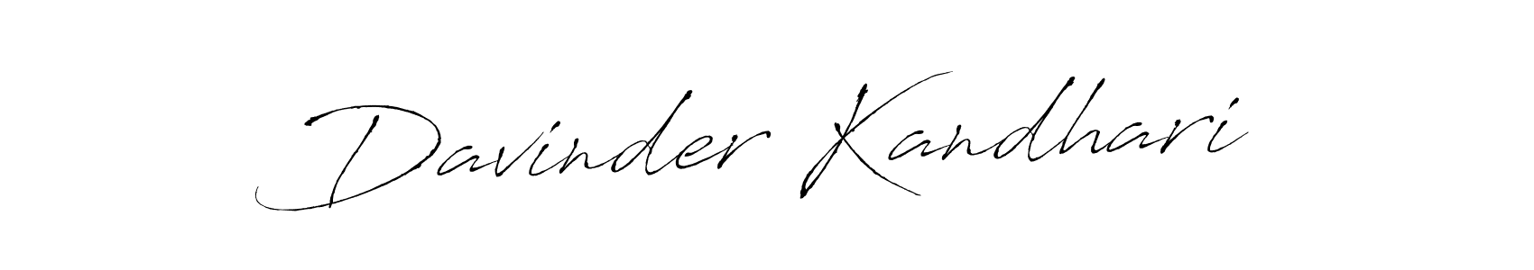 How to make Davinder Kandhari name signature. Use Antro_Vectra style for creating short signs online. This is the latest handwritten sign. Davinder Kandhari signature style 6 images and pictures png