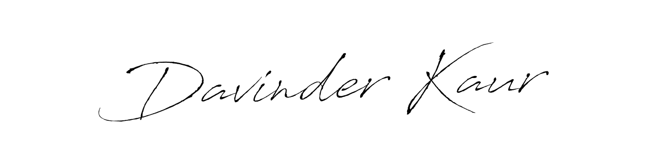 Create a beautiful signature design for name Davinder Kaur. With this signature (Antro_Vectra) fonts, you can make a handwritten signature for free. Davinder Kaur signature style 6 images and pictures png