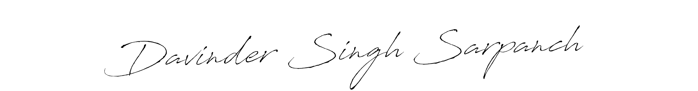 How to make Davinder Singh Sarpanch signature? Antro_Vectra is a professional autograph style. Create handwritten signature for Davinder Singh Sarpanch name. Davinder Singh Sarpanch signature style 6 images and pictures png