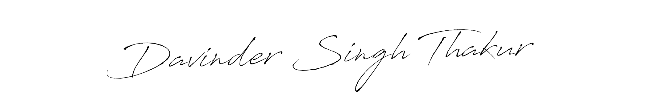 How to make Davinder Singh Thakur name signature. Use Antro_Vectra style for creating short signs online. This is the latest handwritten sign. Davinder Singh Thakur signature style 6 images and pictures png