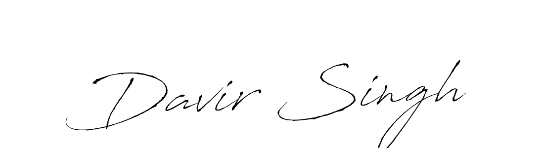 Design your own signature with our free online signature maker. With this signature software, you can create a handwritten (Antro_Vectra) signature for name Davir Singh. Davir Singh signature style 6 images and pictures png