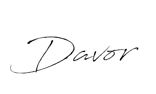 Design your own signature with our free online signature maker. With this signature software, you can create a handwritten (Antro_Vectra) signature for name Davor. Davor signature style 6 images and pictures png