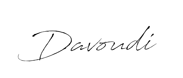 Make a beautiful signature design for name Davoudi. With this signature (Antro_Vectra) style, you can create a handwritten signature for free. Davoudi signature style 6 images and pictures png