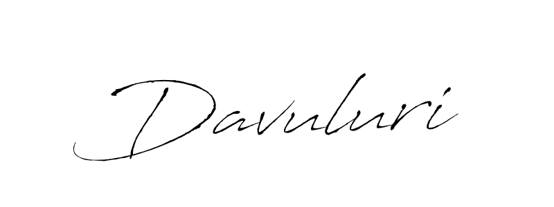 Create a beautiful signature design for name Davuluri. With this signature (Antro_Vectra) fonts, you can make a handwritten signature for free. Davuluri signature style 6 images and pictures png