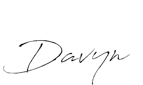 Design your own signature with our free online signature maker. With this signature software, you can create a handwritten (Antro_Vectra) signature for name Davyn. Davyn signature style 6 images and pictures png