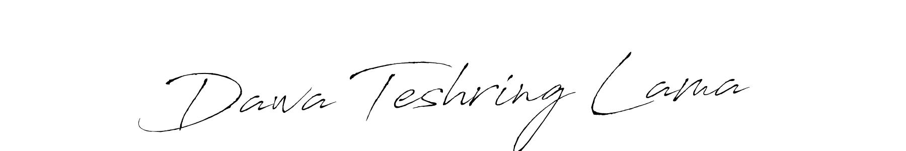 Create a beautiful signature design for name Dawa Teshring Lama. With this signature (Antro_Vectra) fonts, you can make a handwritten signature for free. Dawa Teshring Lama signature style 6 images and pictures png