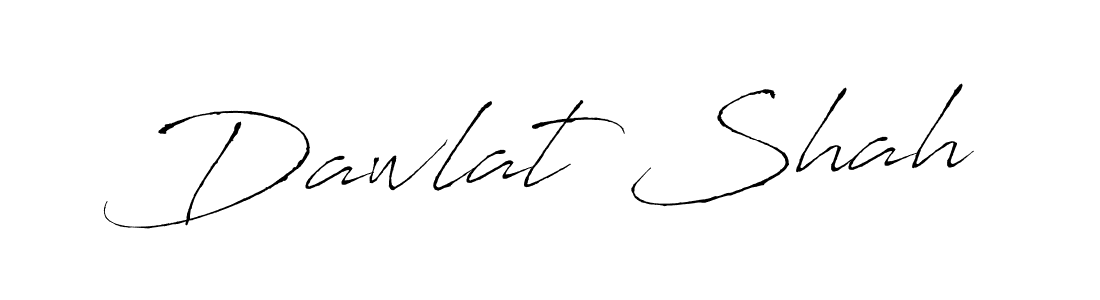 Make a beautiful signature design for name Dawlat Shah. With this signature (Antro_Vectra) style, you can create a handwritten signature for free. Dawlat Shah signature style 6 images and pictures png
