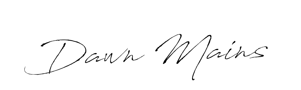Dawn Mains stylish signature style. Best Handwritten Sign (Antro_Vectra) for my name. Handwritten Signature Collection Ideas for my name Dawn Mains. Dawn Mains signature style 6 images and pictures png