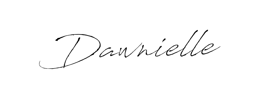 Make a beautiful signature design for name Dawnielle. With this signature (Antro_Vectra) style, you can create a handwritten signature for free. Dawnielle signature style 6 images and pictures png