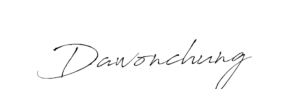 Design your own signature with our free online signature maker. With this signature software, you can create a handwritten (Antro_Vectra) signature for name Dawonchung. Dawonchung signature style 6 images and pictures png