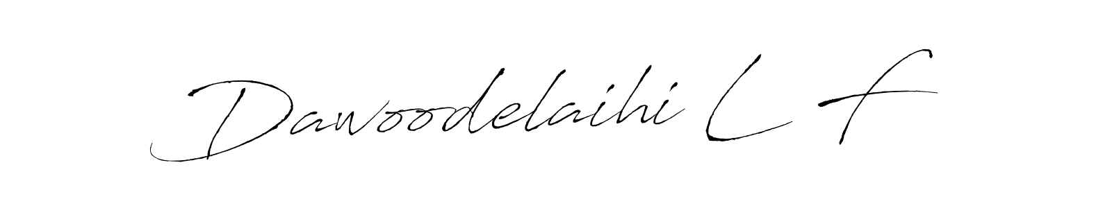 How to make Dawoodelaihi L F name signature. Use Antro_Vectra style for creating short signs online. This is the latest handwritten sign. Dawoodelaihi L F signature style 6 images and pictures png