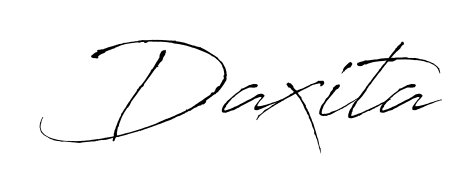The Antro_Vectra font transforms the name Daxita into an executive sign with sharp precision and distinguished character. Daxita signature style 6 images and pictures png