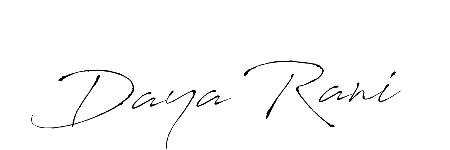 Use a signature maker to create a handwritten signature online. With this signature software, you can design (Antro_Vectra) your own signature for name Daya Rani. Daya Rani signature style 6 images and pictures png