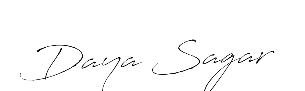 Make a beautiful signature design for name Daya Sagar. With this signature (Antro_Vectra) style, you can create a handwritten signature for free. Daya Sagar signature style 6 images and pictures png